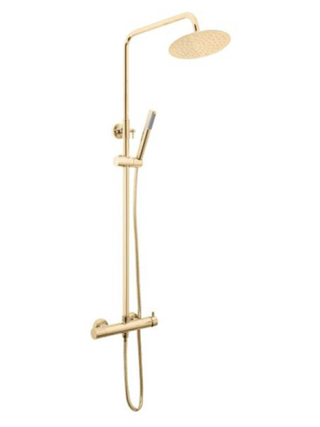 Gloria VIP Brushed Gold 413192 Στήλη Ντους Με Μπαταρία