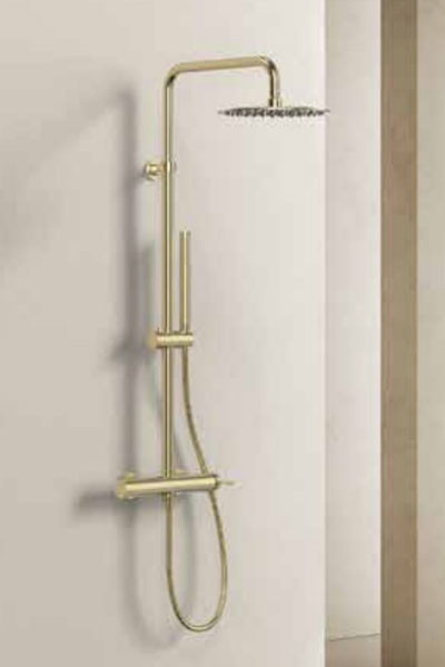 Gloria Gini Brushed Gold 419113 Στήλη Ντους Με Μπαταρία