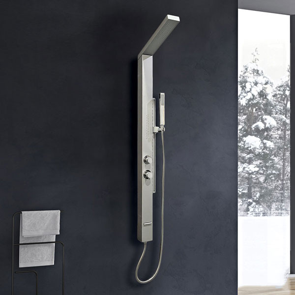 Icos Shower Fina Satin Στήλη Ντους Εξωτερικού Χώρου