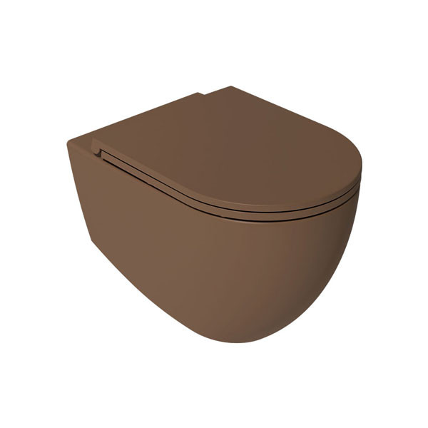 Bianco Ceramica Lenta 53 Rimless Taupe Mat 381600 C- 530 Λεκάνη Κρεμαστή