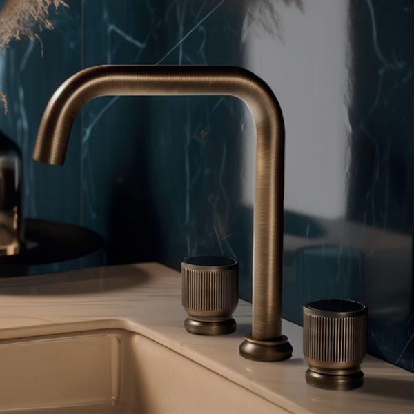 Armando Vicario Lumiere 516043-221 Antique Brass Νιπτήρος Τριών Οπών