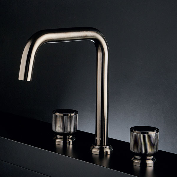 Armando Vicario Lumiere 516043-410 Black Brushed Νιπτήρος Τριών Οπών