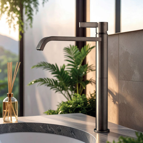 Armando Vicario Mooi 518041-110 Inox Finish Μπαταρία Νιπτήρος Ψηλή