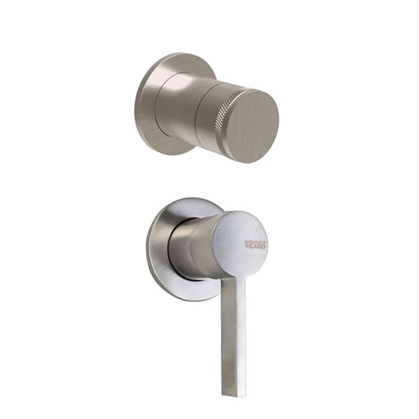 Armando Vicario Mooi 518050-110 + 34376-110 Inox Finish Επιτοίχιος Μίκτης Με Εκτροπέα