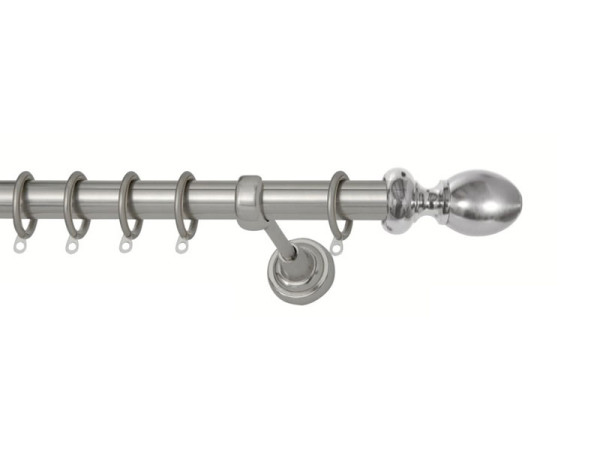 Import Set No 6 Κουρτινόξυλο Πτυσσόμενο Ø25 Ματ Νίκελ