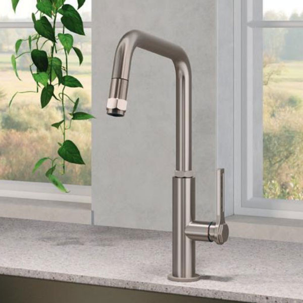 Gessi Officine 60053-149 Inox Finish Μπαταρία Κουζίνας Αποσπώμενη