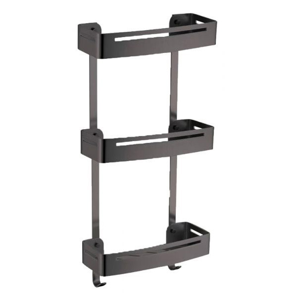 Gloria Formula 3  Gun Metal Mat 619100 Σπογγοθήκη - Ραφιέρα Μπάνιου