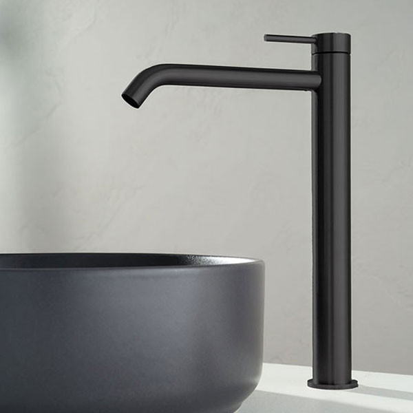 Cora Cosmo 316L 6113-411 PVD Black Brushed Μπαταρία Νιπτήρος Ψηλή