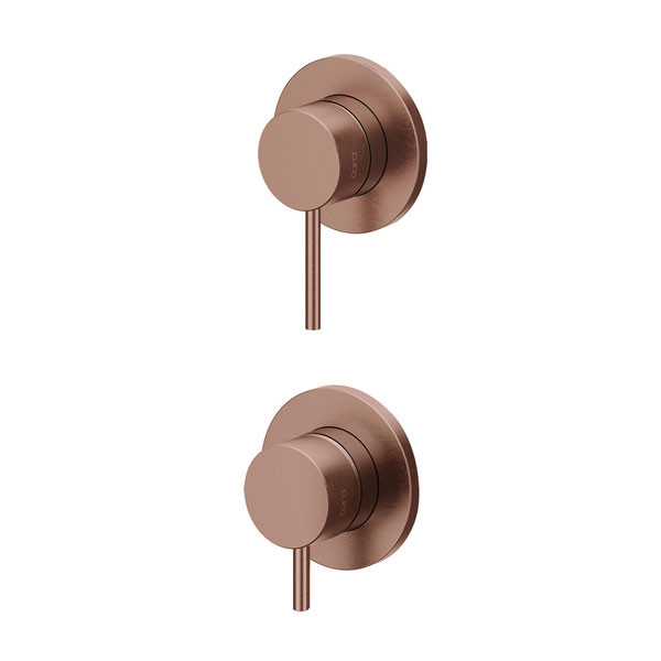 Cora Cosmo 316L 6150-811 + 6151-811 PVD Rose Gold Brushed Επιτοίχιος Μίκτης Με Εκτροπέα