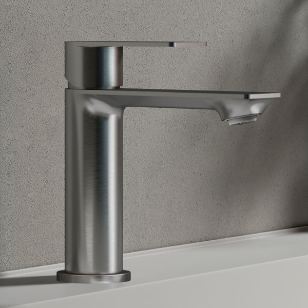 KLS By Teorema Atena Brush Nickel 690511BN Μπαταρία Νιπτήρος Χαμηλή