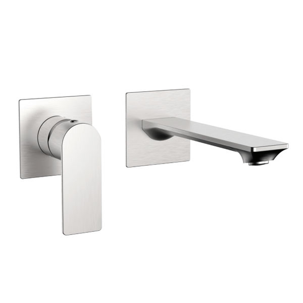 KLS Atena Brush Nickel 690513BN Μπαταρία Νιπτήρος Εντοιχισμού