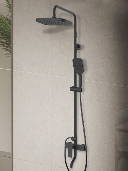 KLS Atena Black Matt 690650AMB Στήλη Ντους Με Μπαταρία