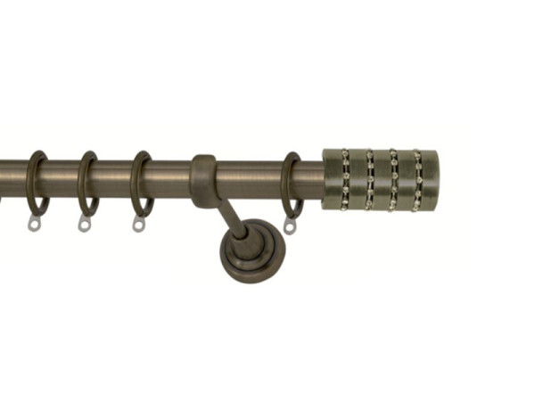 Import Set No 7 Κουρτινόξυλο Πτυσσόμενο Ø25 Οξειδέ