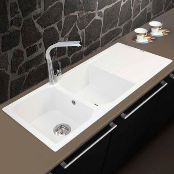 Sanitec Ultra 800 Bianco Νεροχύτης Γρανίτης Ένθετος