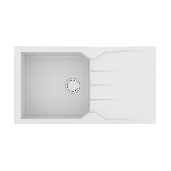 Sanitec Ultra 814 Bianco Νεροχύτης Γρανίτης Ένθετος