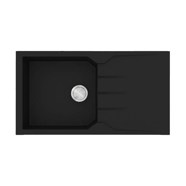 Sanitec Ultra 814 Nero Νεροχύτης Γρανίτης Ένθετος