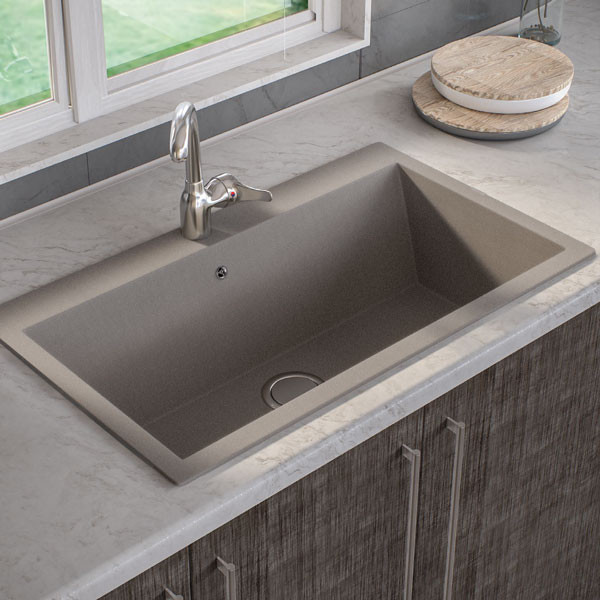 Sanitec Ultra 815 Sienna Νεροχύτης Γρανίτης Ένθετος