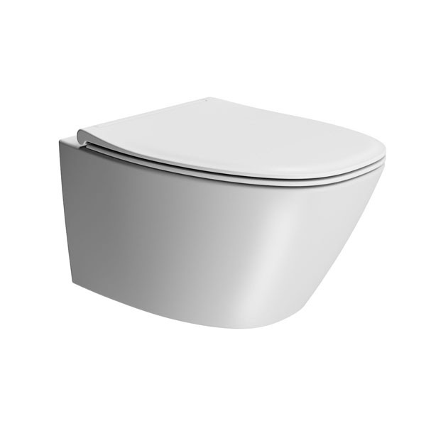 Gsi Modo Plus Swirl 841500SC-301 White Matt Λεκάνη Κρεμαστή