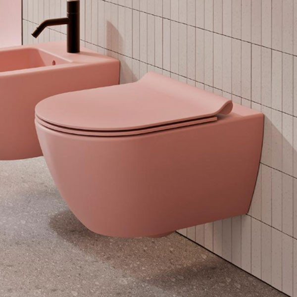 Gsi Pura Color Swirl 881600SC-821 Blush Λεκάνη Κρεμαστή