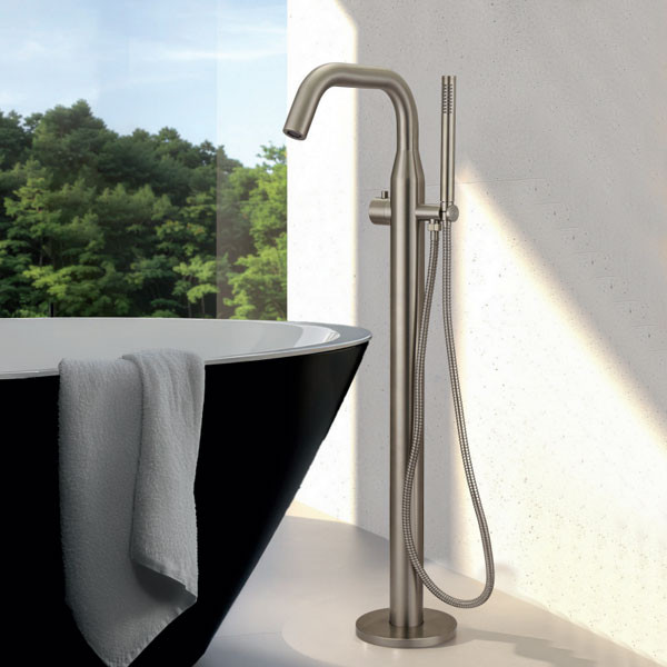 Icos Shower 90012-111 Inox Finish Επιδαπέδια Μπαταρία