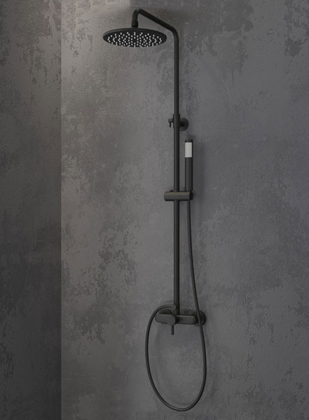 Karag Artemis Nero CF031M-N Στήλη Ντους Με Μπαταρία