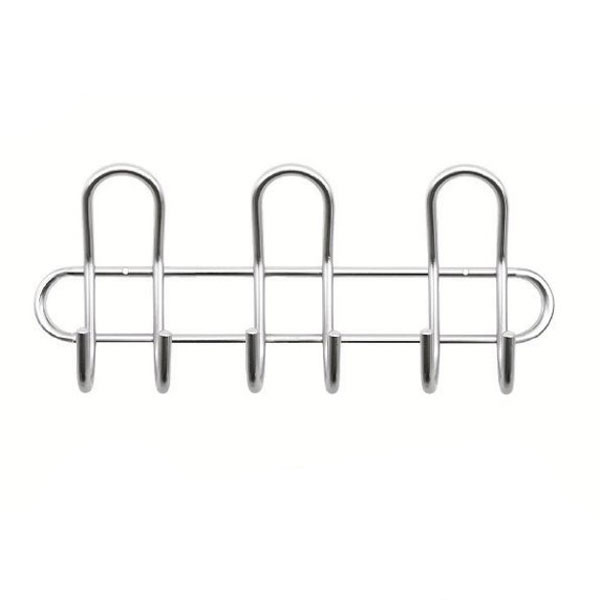 Import K41063/6 Κρεμάστρα Πόρτας Εξαπλή Νίκελ