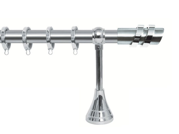 Import Σειρά Α Νο 4 Κουρτινόξυλο Ø25 Νίκελ Ματ