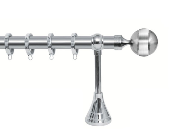 Import Σειρά Α Νο 5 Κουρτινόξυλο Ø25 Νίκελ Ματ / Χρώμιο