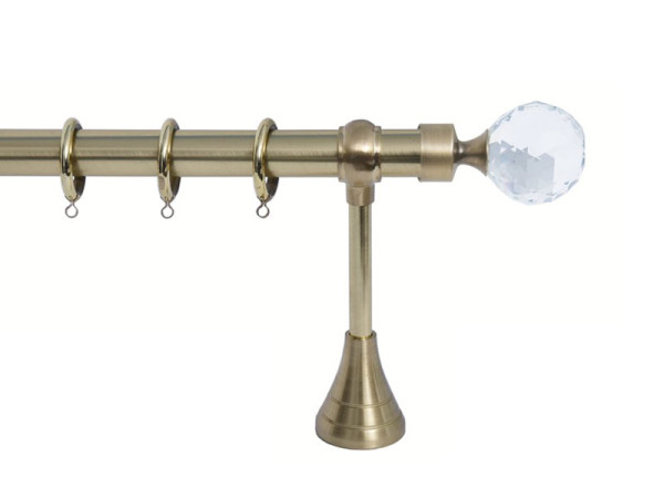 Import Σειρά Α Νο 9 Κουρτινόξυλο Ø25 Χρυσό Ματ / Κρύσταλλο