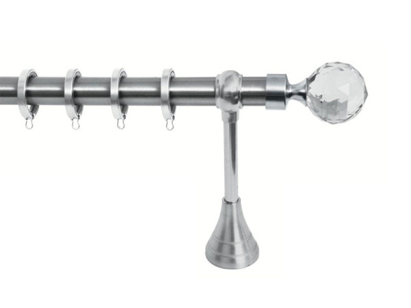 Import Σειρά Α Νο 9 Κουρτινόξυλο Ø25 Νίκελ Ματ / Κρύσταλλο