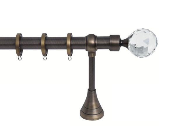 Import Σειρά Α Νο 9 Κουρτινόξυλο Ø25 Οξειδέ / Κρύσταλλο