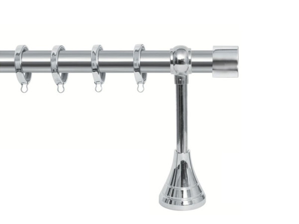 Import Σειρά Α - Τάπα Κουρτινόξυλο Ø25 Χρώμιο