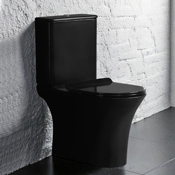 Bianco Ceramica Aida 65 Rimless AD 12000SC-401 Black Matt Λεκάνη Χαμηλής Πιέσεως