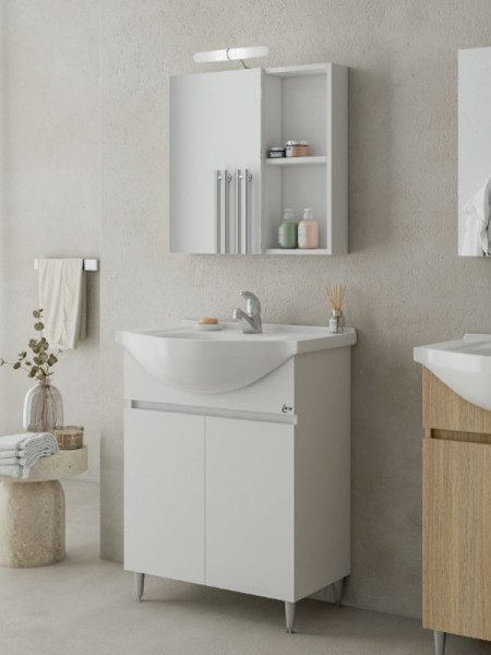 Drop Alfa 65 White 5FAF065WH Έπιπλο Μπάνιου Λευκό