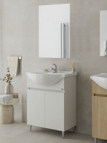 Drop Alfa 65 White 5FAFM65WH Έπιπλο Μπάνιου Λευκό