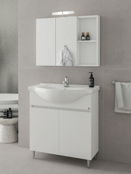 Drop Alfa 75 White 5FAF075WH Έπιπλο Μπάνιου Λευκό