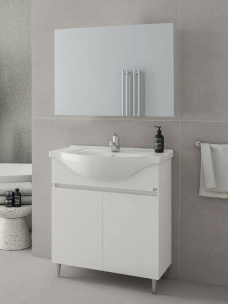 Drop Alfa 75 White 5FAFM75WH Έπιπλο Μπάνιου Λευκό