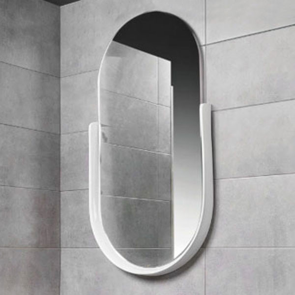 Adamidis Alfa 82 White Mat Καθρέπτης Μπάνιου Κεραμικός