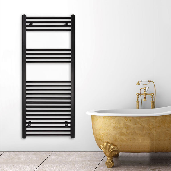 Thermo Alto ALT12040-400 Θερμαντική Πετσετοκρεμάστρα Black 40 X 120