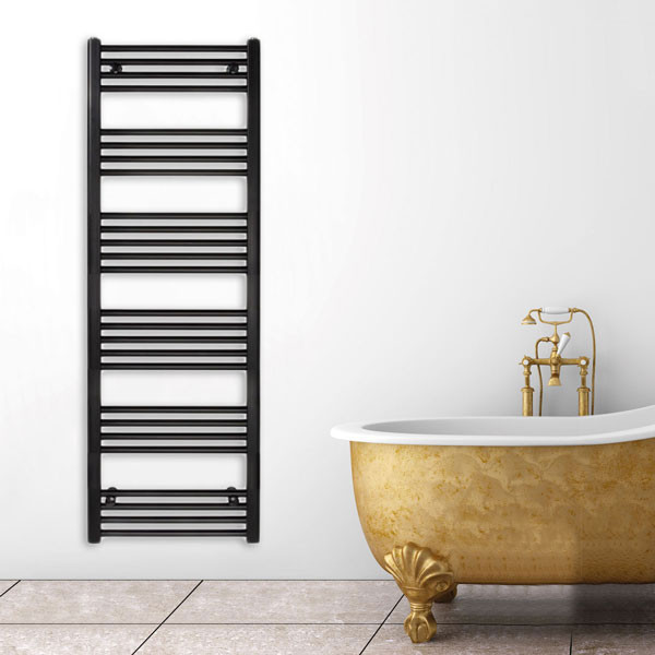 Thermo Alto ALT15040-400 Θερμαντική Πετσετοκρεμάστρα Black 40 X 150