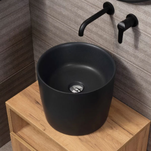 Adamidis Anafi 35 Black Mat Νιπτήρας Χρωματιστός