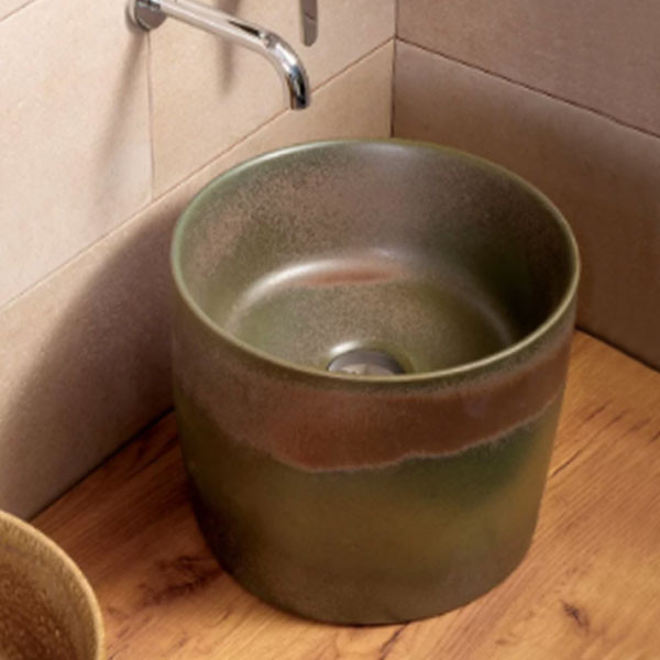 Adamidis Anafi 35 Olive Mat Νιπτήρας Χρωματιστός