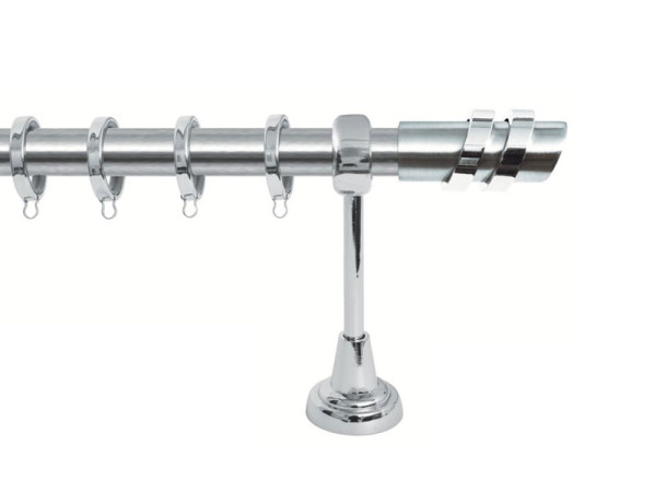 Import Σειρά Β Νο 4 Κουρτινόξυλο Ø25 Νίκελ Ματ / Χρώμιο