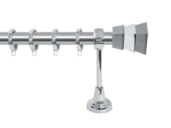 Import Σειρά Β Νο 8 Κουρτινόξυλο Ø25 Νίκελ Ματ / Χρώμιο