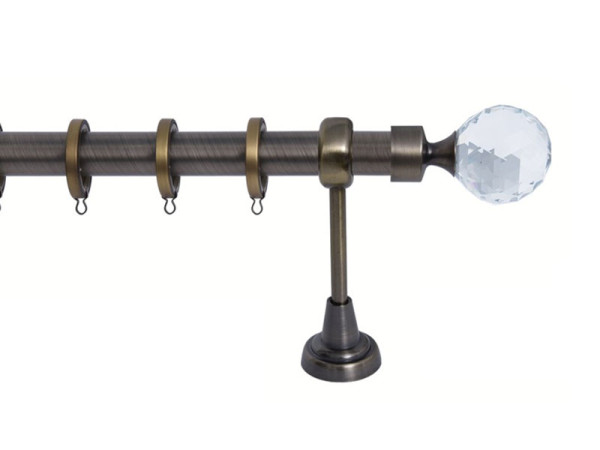 Import Σειρά Β Νο 9 Κουρτινόξυλο Ø25 Οξειδέ / Κρύσταλλο