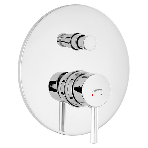 Ferro Ciriculus BCK7P Chrome Επιτοίχιος Μίκτης Με Εκτροπέα