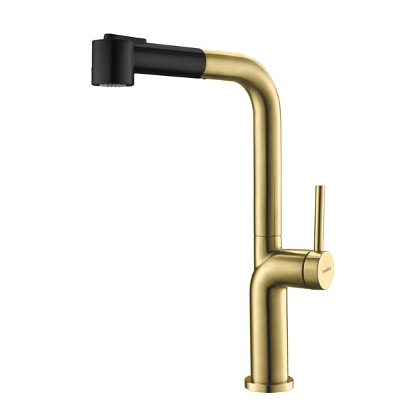 Buades Kota BD.5195441.OC Brushed Gold Μπαταρία Κουζίνας Αποσπώμενη