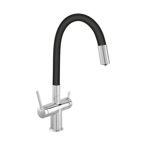 Ferro Filtrata BFT41B Black Μπαταρία Κουζίνας Πάγκου