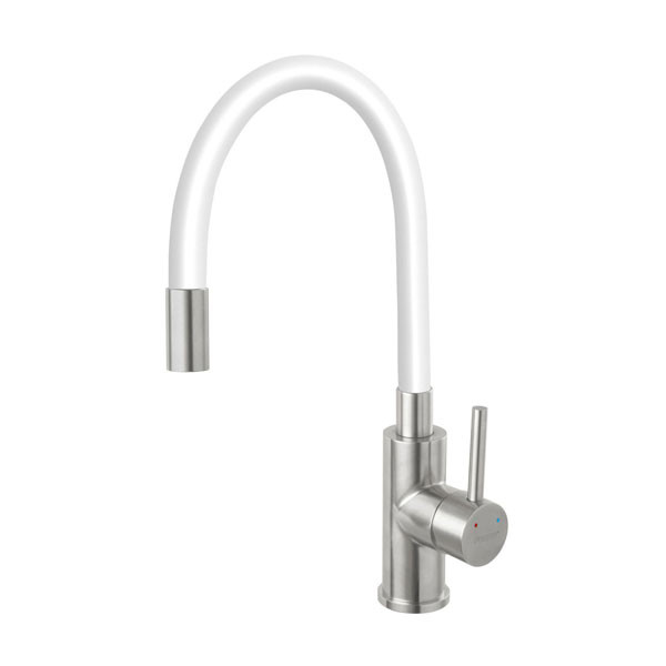 Ferro Zumba BZA4WSS White Μπαταρία Κουζίνας Πάγκου