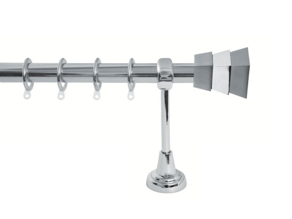 Import Σειρά Γ Νο 8 Κουρτινόξυλο Ø25 Νίκελ Ματ / Χρώμιο